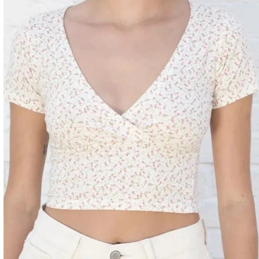 Brandy Melville Amara Floral Crop Top one size